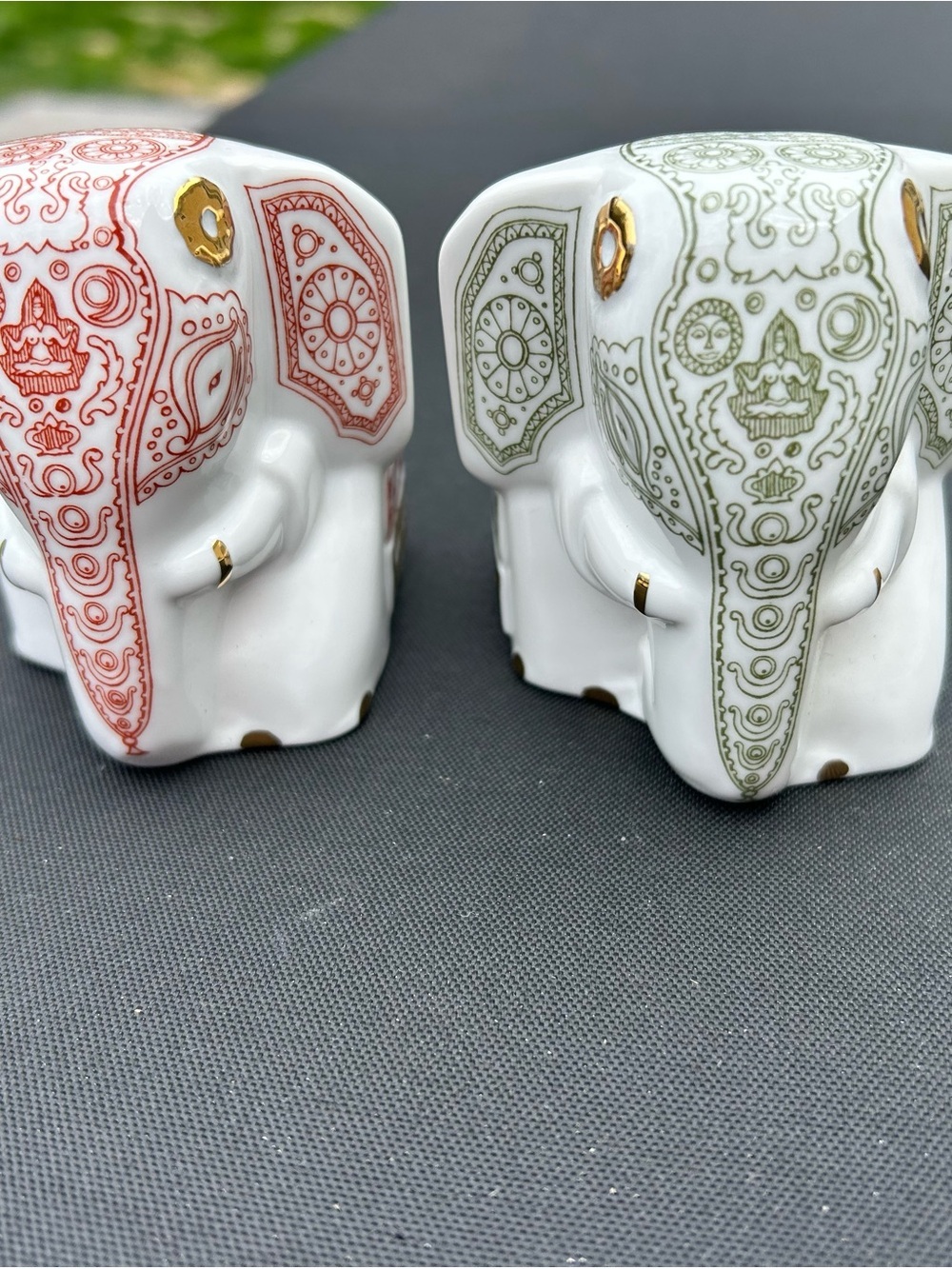 4/$100 vibrant elephant tea caddie containers set of two decor